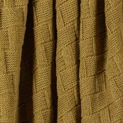 Mustard Basketweave Throw Blanket