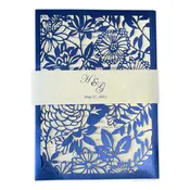 Blue Lasercut Custom Invitation Card with Cascading Inserts AML-318