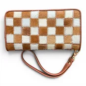 Dani Morgans Checkered Cowhide Wallet