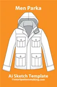 7 Men’s Jacket & Coat Sketch Templates – AI & PDF Included