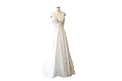 Deep V-neck Taffeta A-line Gown