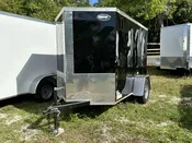 Douglas Trailers 5×8 SA Trailer – Black, Ramp
