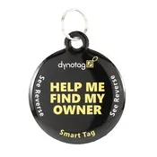 Dynotag Polymer Coated Stainless Steel Round Tag and Ring. Pet Tag, Property Tag - Multiple Uses.