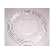 10″ RIMMED CLEAR GLASS PLATES