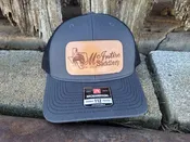 Caps - Rectangle McIntire Saddlery Logo Leather Patch