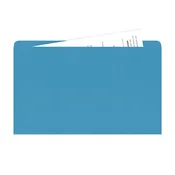 11 pt Blue Color Top Tab File Pocket, Legal Size, Flat (Box of 50)