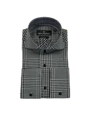 Black Houndstooth Dress Shirt