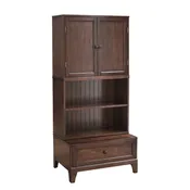 3 Stack BROWN Pulaski Wooden Baker's Rack w/ Top Cabinet & Base Drawer Storage | Sioux Falls, SD