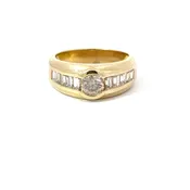 14k Men’s Gold & Diamond Band Ring