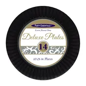 10.25″ DELUXE DINNER PLATES – BLACK 14 CT.
