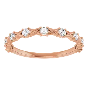 14K Natural Diamond Anniversary Band