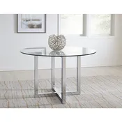 Amalfi 48 inch Round Glass Top Counter Table