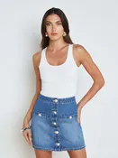 Adira Scoop Neck Tank White