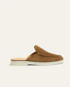 DELILAH WOMENS TAN SUEDE SLIP-ON LOAFER