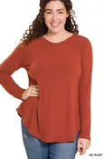 Long Sleeve, Round Neck, Round Hem