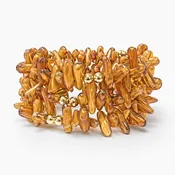 Amber Coral Wrap Bracelet