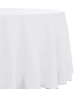 108 in. Round Table Cloth (White)