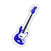Base Guitar Sticker - Blue