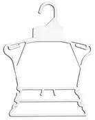 10'' Children'S White Plastic Clothing Set Hanger