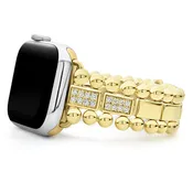 18K Gold Half Diamond Watch Bracelet | 38-42mm