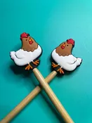 Chicken Rooster Farm Animals Knitting Needle Caps