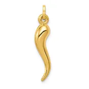 14KT Hollow 3D Italian Horn Charm