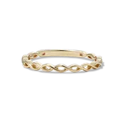 14K Yellow Gold Stackable Twist Ring