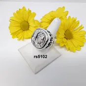 rs5102 - Sterling Silver Cast Of Ancient Roman Coin Ring With Coliseum Sides
