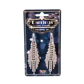 1920's Flapper Chandelier Earrings - Rhinestone - Costume Accessories