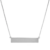 Adjustable Bar Necklace in Sterling Silver