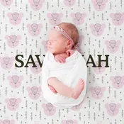 30 x 40 Sleeping Bears Name Personalized Baby Blanket