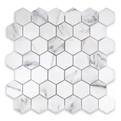 2 x 2 Hex Mosaic | Calacatta Gold