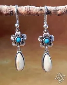 Elk Ivory &amp; Turquoise  Earrings