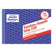 AVERY ZWECKFORM Formularbuch 1755 Einnahme-/Ausgabebeleg