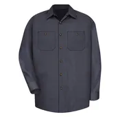 MEN’S LONG SLEEVE GEOMETRIC MICROCHECK WORK SHIRT-SP10