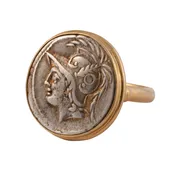 Ancient Coin Platform Ring
