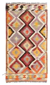 Vintage Kilim Wool Rug 4'3''x8'2''