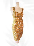 Farm Rio Banana Print Button Front Midi Dress XS