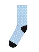 Blue and White Polka Dot Eco Friendly Crew Socks