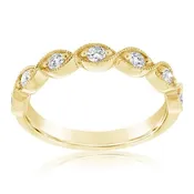 0.34 Marquise Shape Sectioned Diamond Band