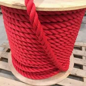 1-1/2" 3-Strand Polypropylene- Red Per Foot