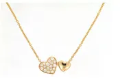Diamond and Gold Heart Necklace
