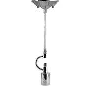 1-Light Lamp Shade Pendant Adapter – Polished Nickel – 7" H