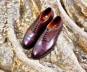 920 Straight Tip Cap Bal - Dark Brown Calfskin — Ealdwine Raleigh