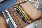 4-Slot Front Pocket Card Sleeve Wallet - The Dip (Burnt Timber Leather)