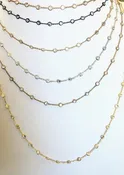 14K Gold Cubic Zirconia Station Necklace, 5CT TW