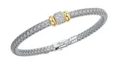 Alisa Sterling Silver & 18k Bangle Bracelet