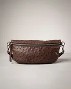 Chocolate Ostrich Alysse Sling Bag