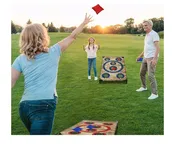 Portable Cornhole Board Set with 8 Bean Bags Corn Hole Toss Game