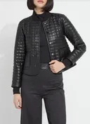 AGNES QUILTED VEGAN LEATHER JACKET 24-3971